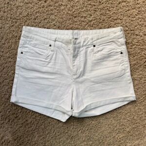 Kut from the Kloth White Denim Jean Short 12 NWOT